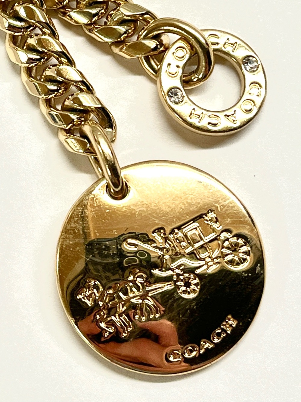 Coach Horse & Carriage Bag Charm Key Fob GUC - Picture 2 of 5